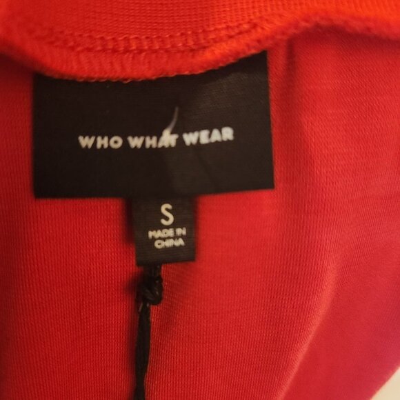 Who What Wear Vibrant Red Long Sleeve Blouse/Dress. NWT. Size Small. - Picture 10 of 12